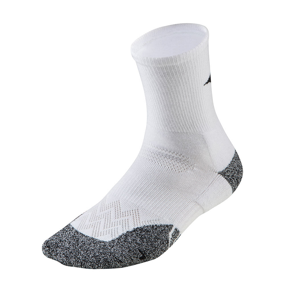 Mizuno Men's Premium Comfort Running Socks White/Grey (32EX8A1070-TRU)